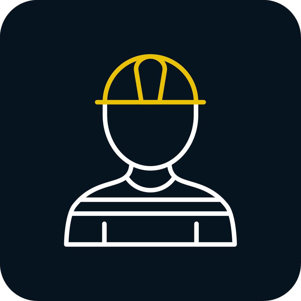 Architect Line Red Circle Icon vector