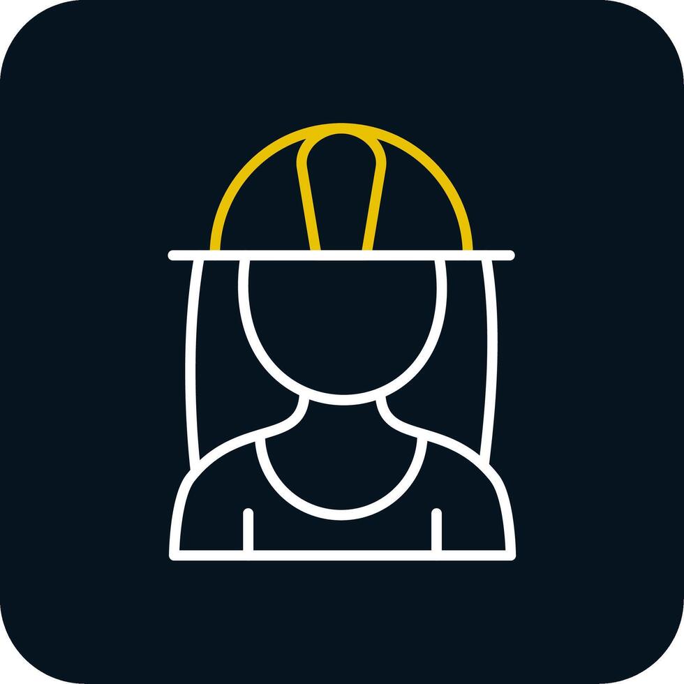 Architect Line Red Circle Icon vector