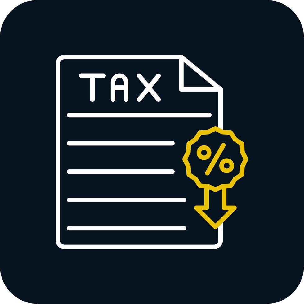 Tax Line Red Circle Icon vector