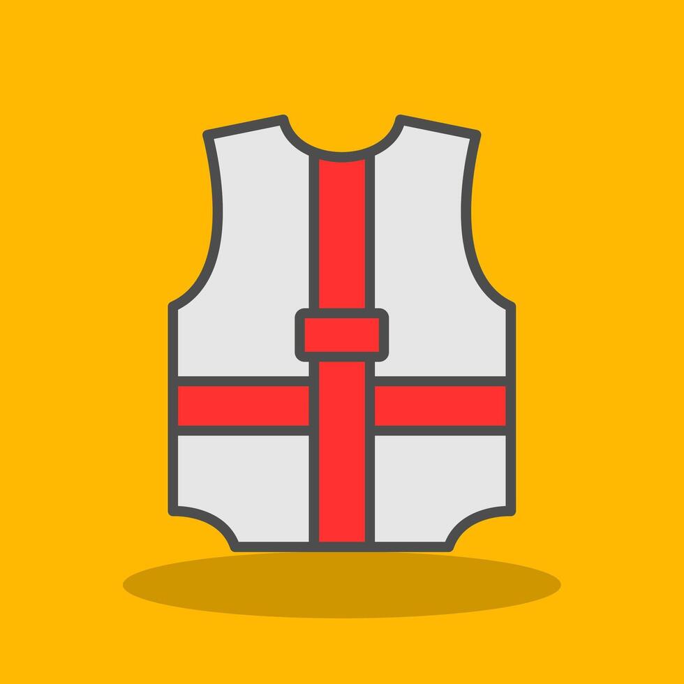 Safety Jacket Filled Shadow Icon vector