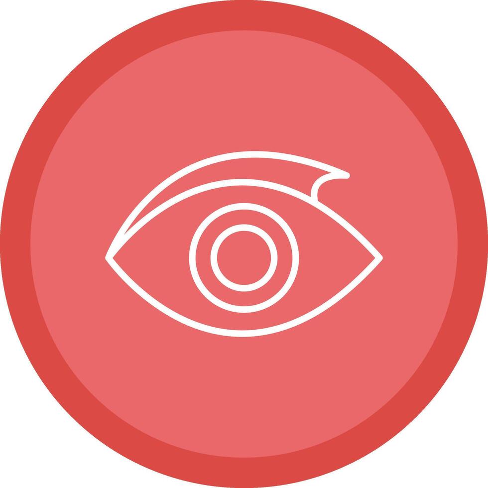 Eye Line Multi Circle Icon vector