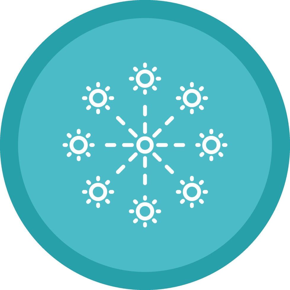 Firework Line Multi Circle Icon vector