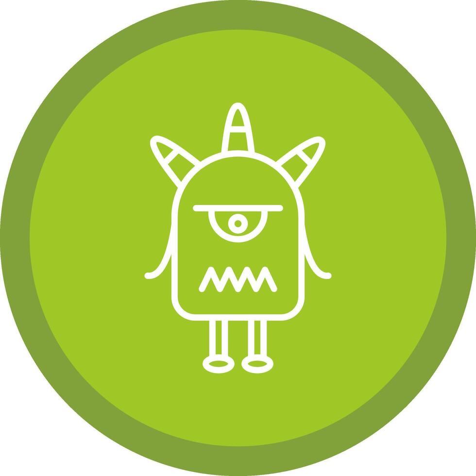 Monster Line Multi Circle Icon vector