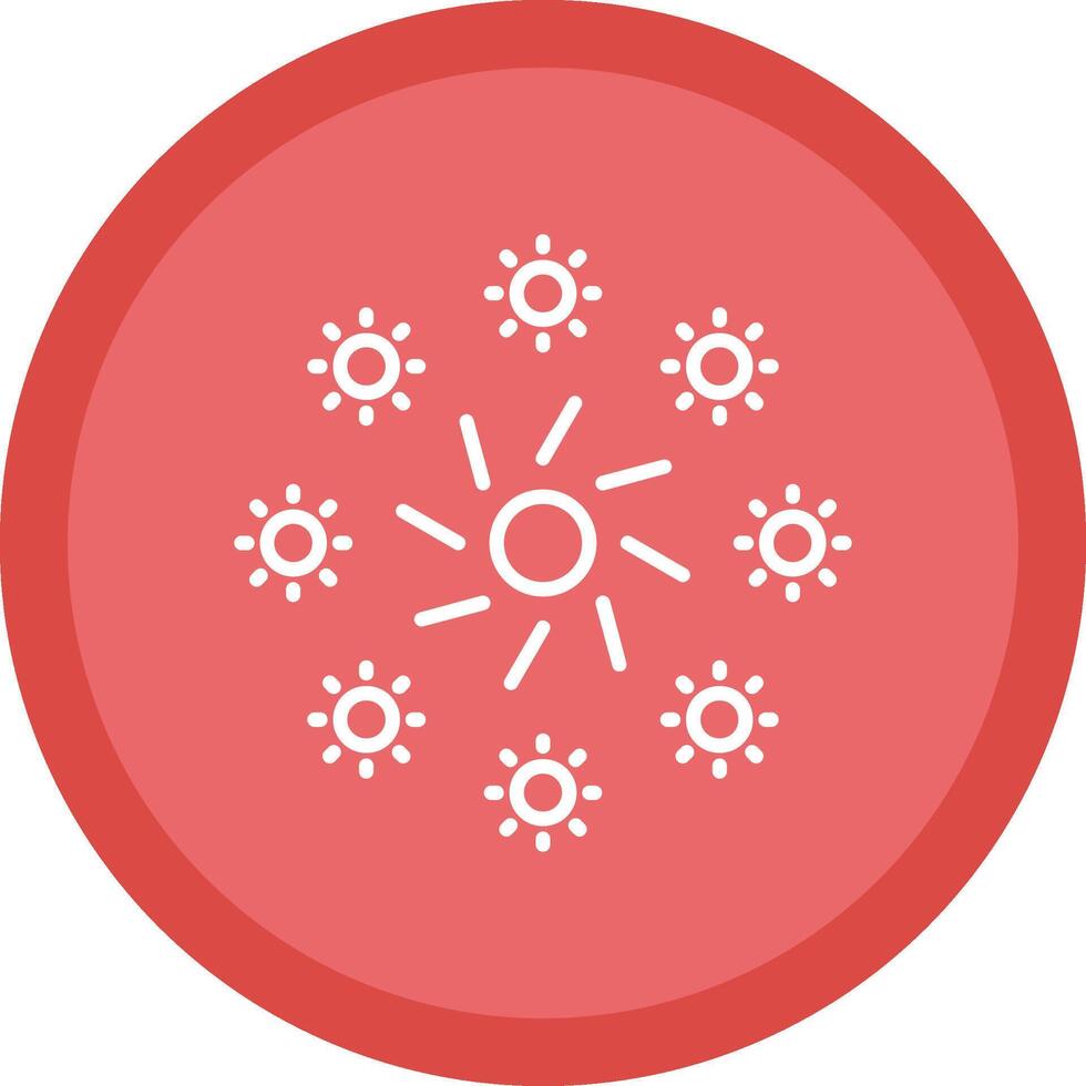 Firework Line Multi Circle Icon vector
