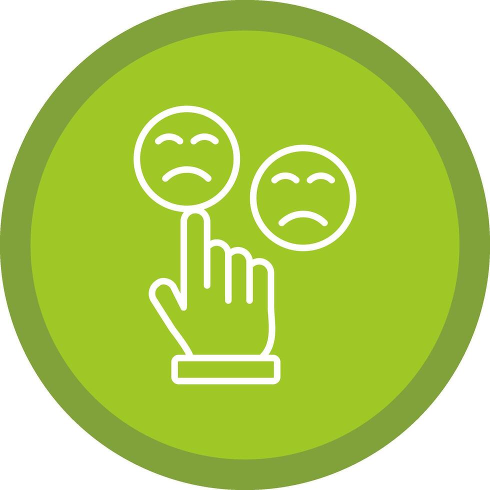 Customer Satisfaction Line Multi Circle Icon vector