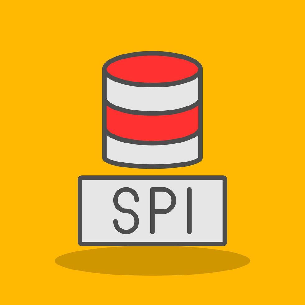 Sql Databases Filled Shadow Icon vector