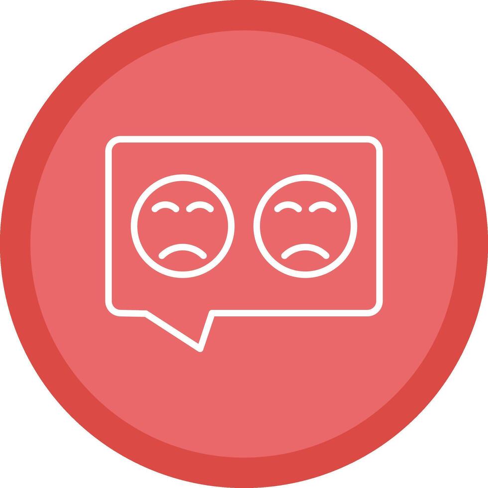Bad Review Line Multi Circle Icon vector