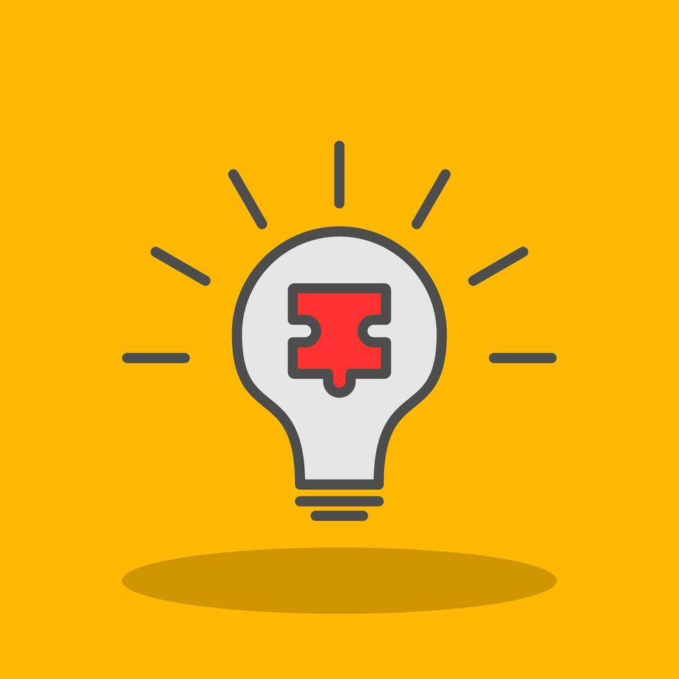 Solution Filled Shadow Icon vector