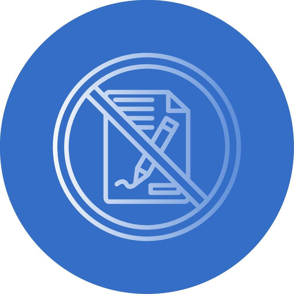 Prohibited Sign Flat Bubble Icon vector