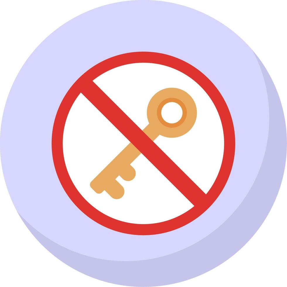 Prohibited Sign Flat Bubble Icon vector