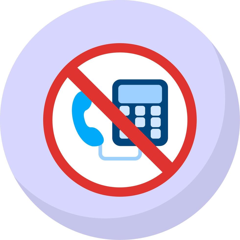 Prohibited Sign Flat Bubble Icon vector
