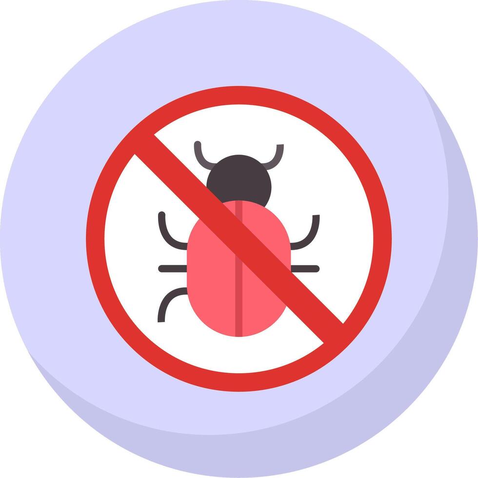 No error plano burbuja icono vector