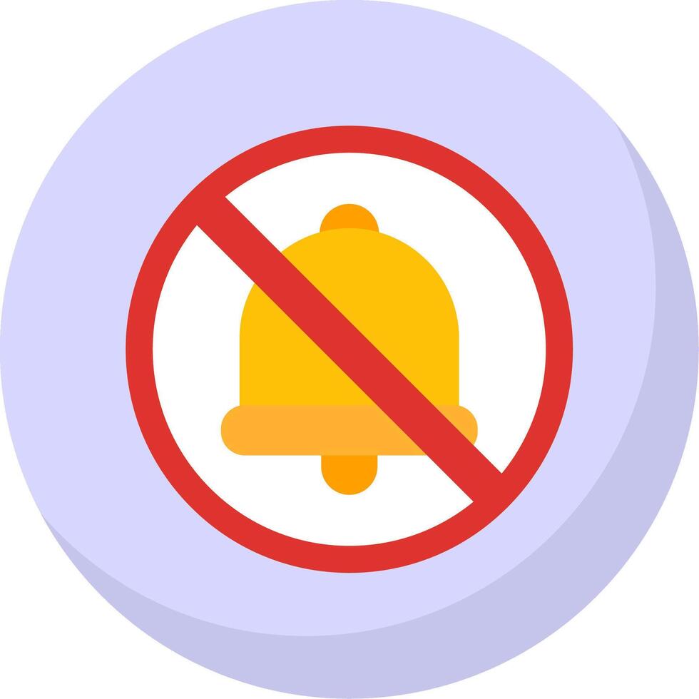 Prohibited Sign Flat Bubble Icon vector