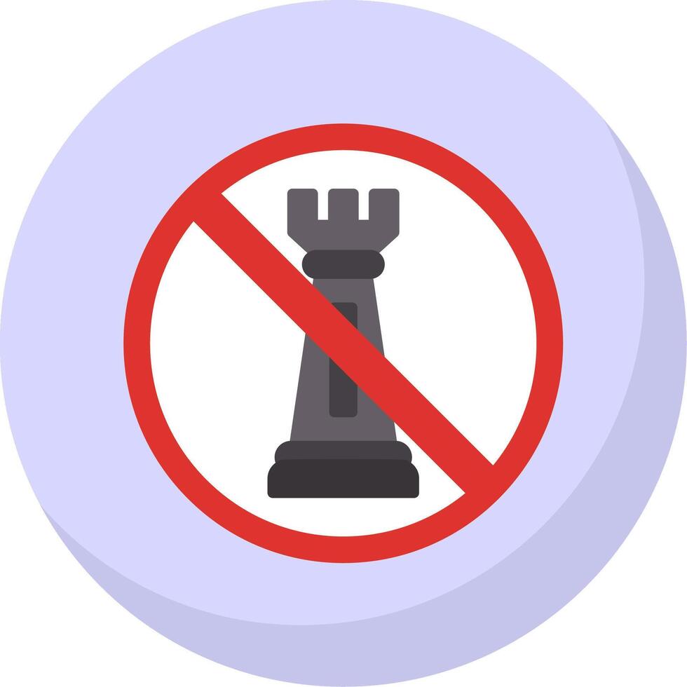 Prohibited Sign Flat Bubble Icon vector