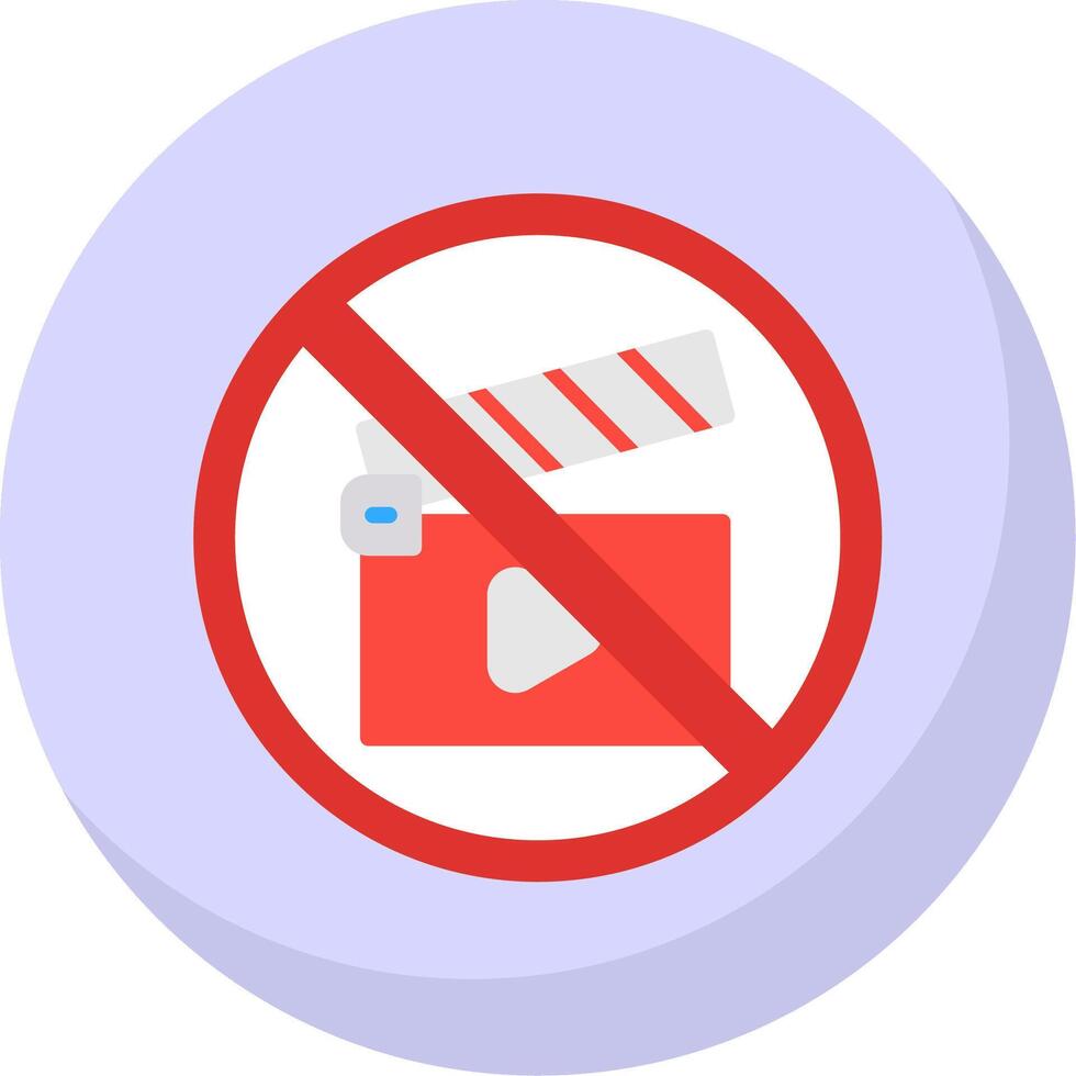 Empty Battery Flat Bubble Icon vector
