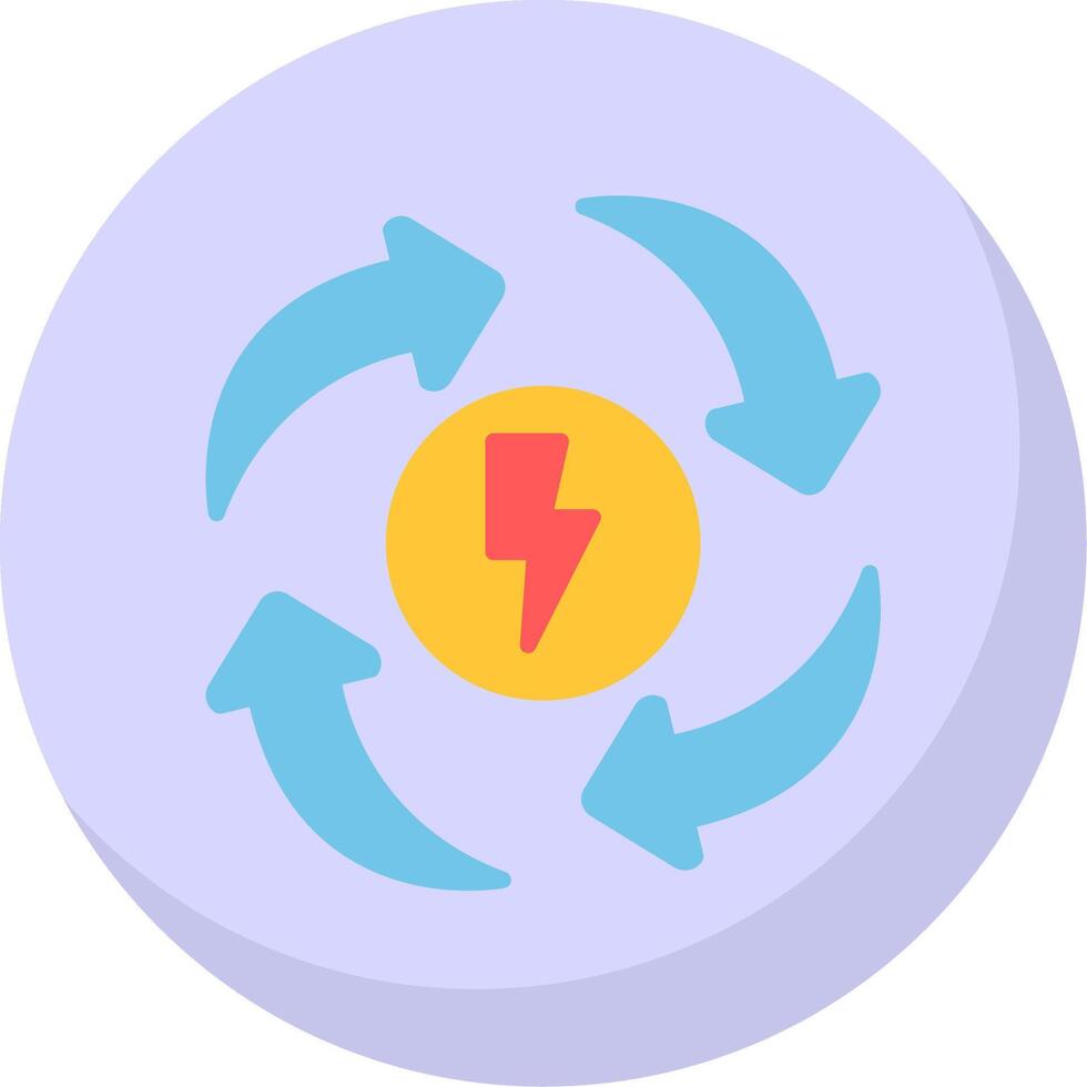 Eco Energy Flat Bubble Icon vector