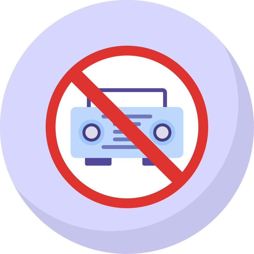 Prohibited Sign Flat Bubble Icon vector