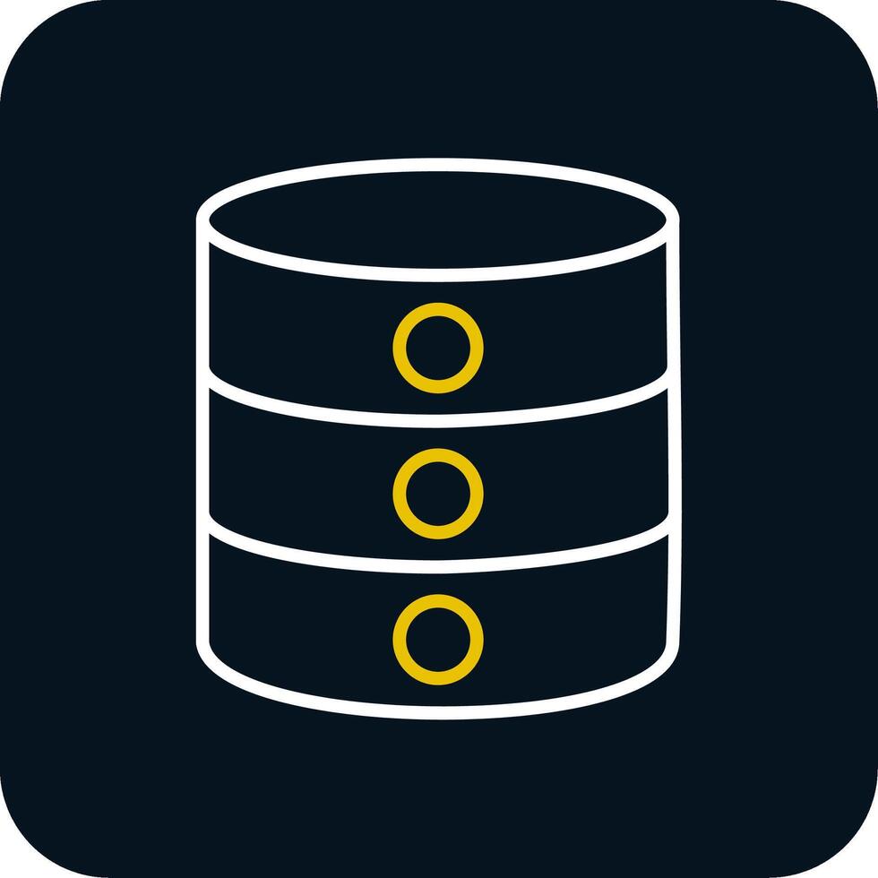 Database Line Red Circle Icon vector