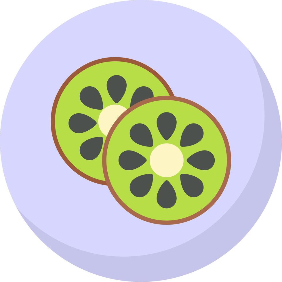 Kiwi Flat Bubble Icon vector