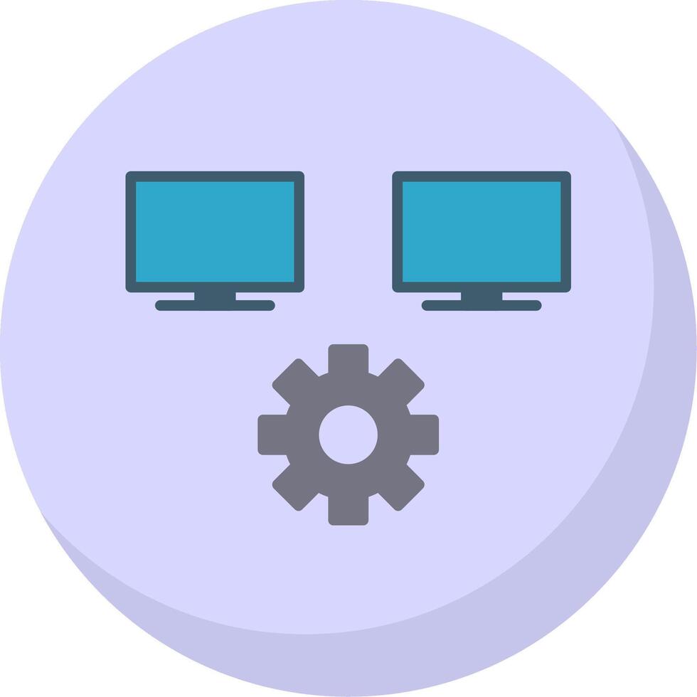 Multitask Flat Bubble Icon vector