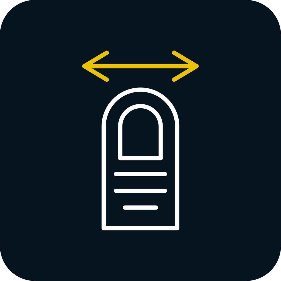 Tap Drag Line Red Circle Icon vector