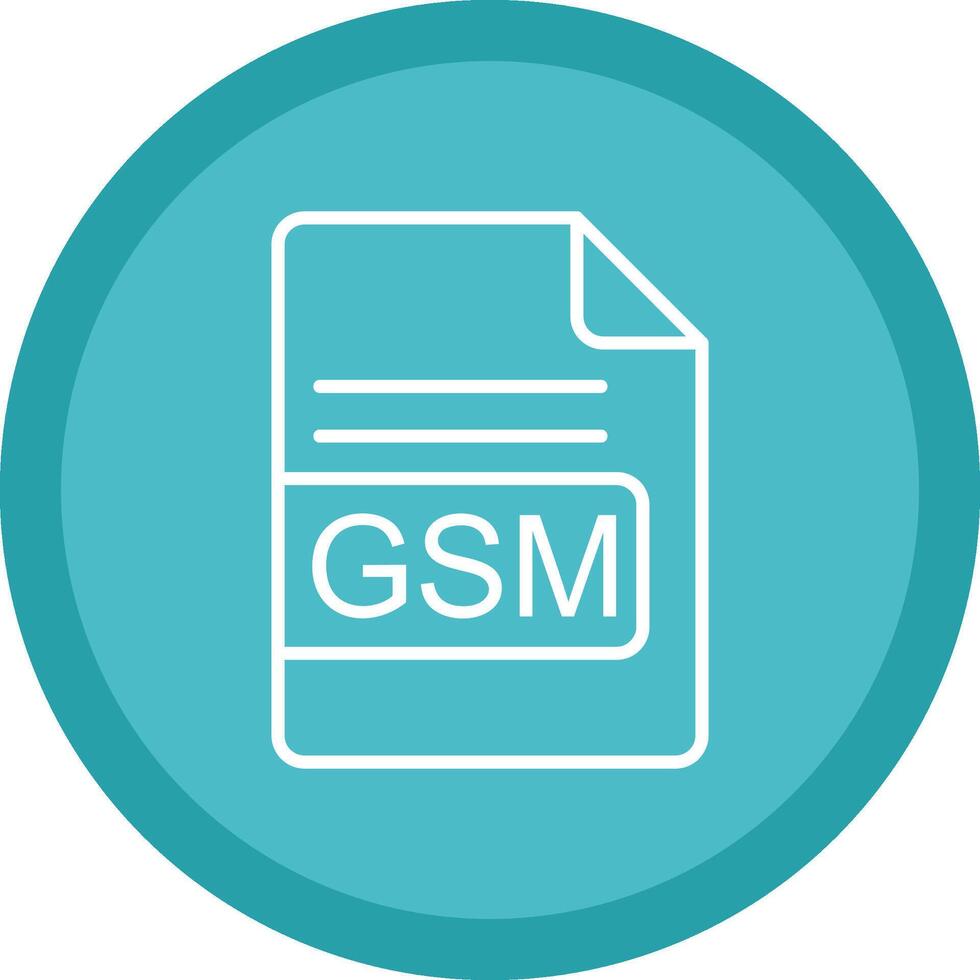 GSM File Format Line Multi Circle Icon vector