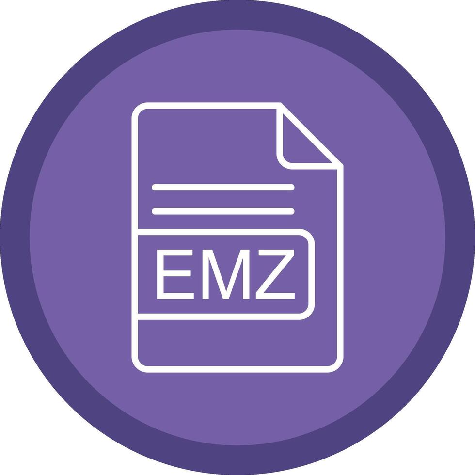 EMZ File Format Line Multi Circle Icon vector