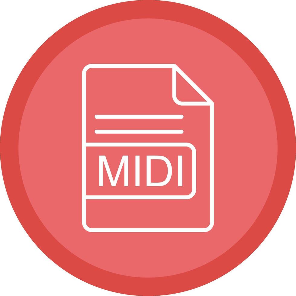 MIDI File Format Line Multi Circle Icon vector