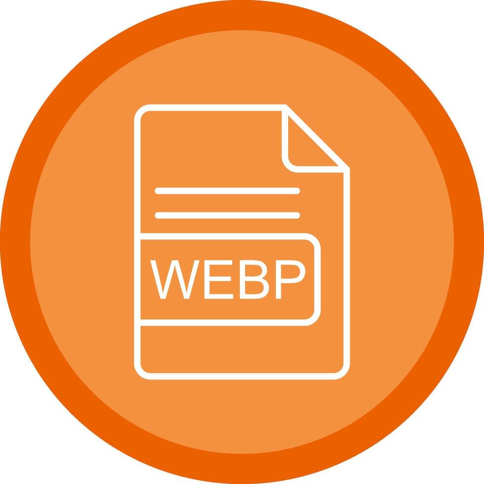 webp archivo formato línea multi circulo icono vector