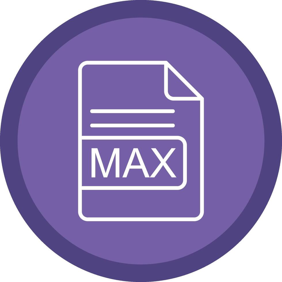 MAX File Format Line Multi Circle Icon vector