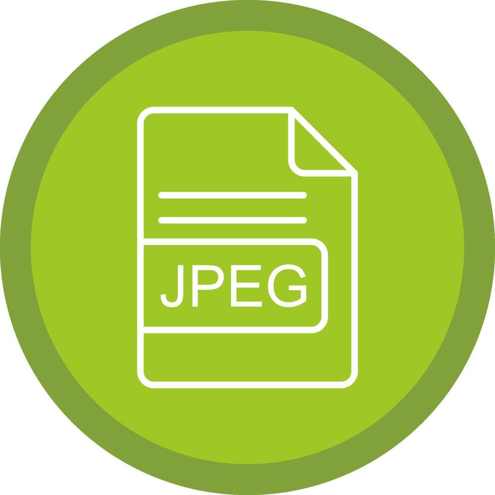 JPEG File Format Line Multi Circle Icon vector