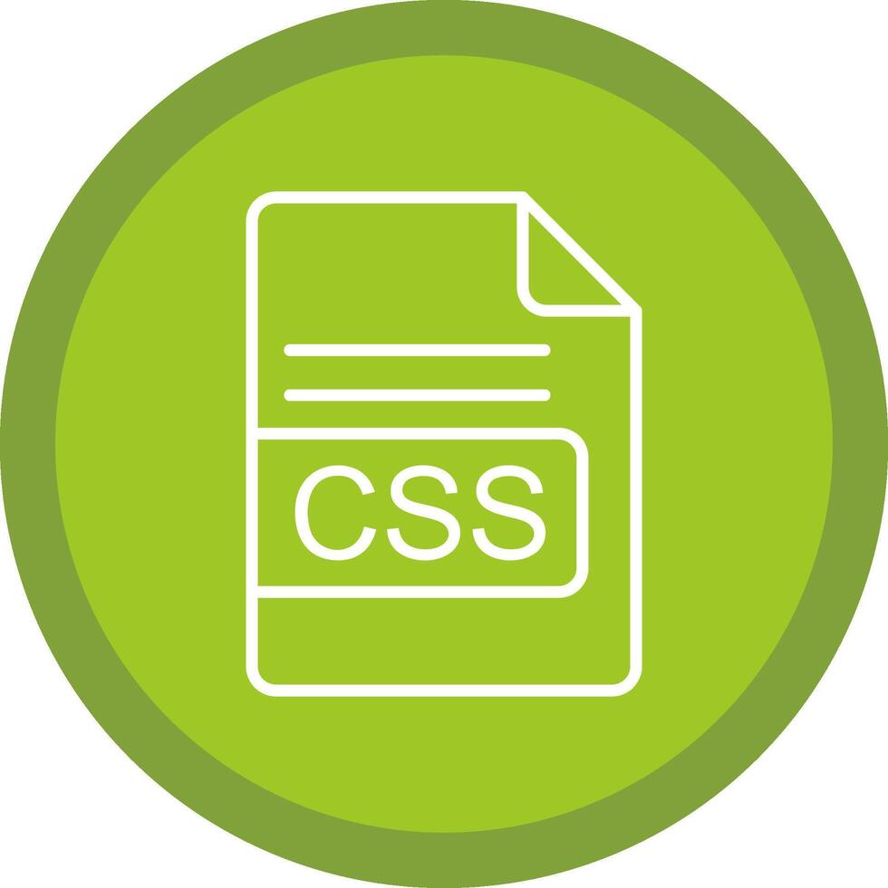 CSS File Format Line Multi Circle Icon vector