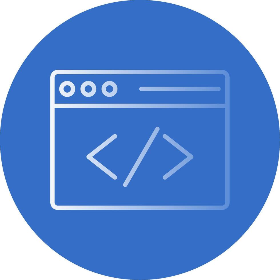 Coding Flat Bubble Icon vector