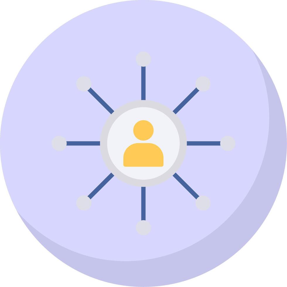 Networking Flat Bubble Icon vector
