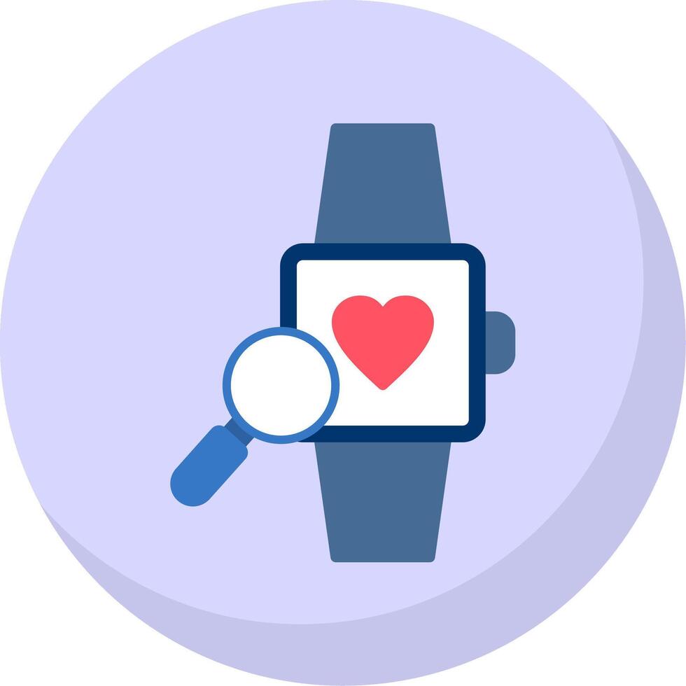 Wristwatch Flat Bubble Icon vector