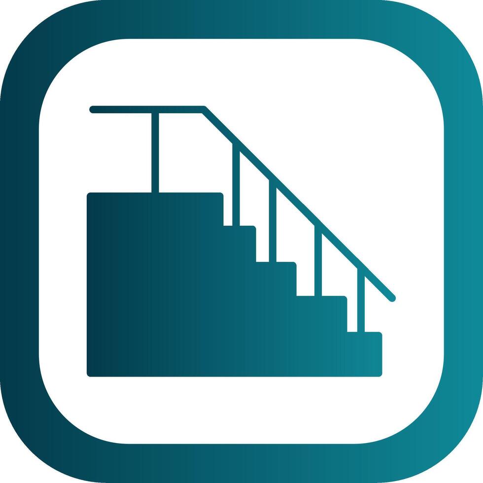 Stairs Glyph Gradient Corner Icon vector