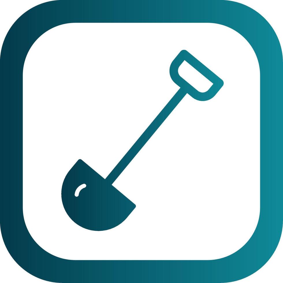 Shovel Glyph Gradient Corner Icon vector