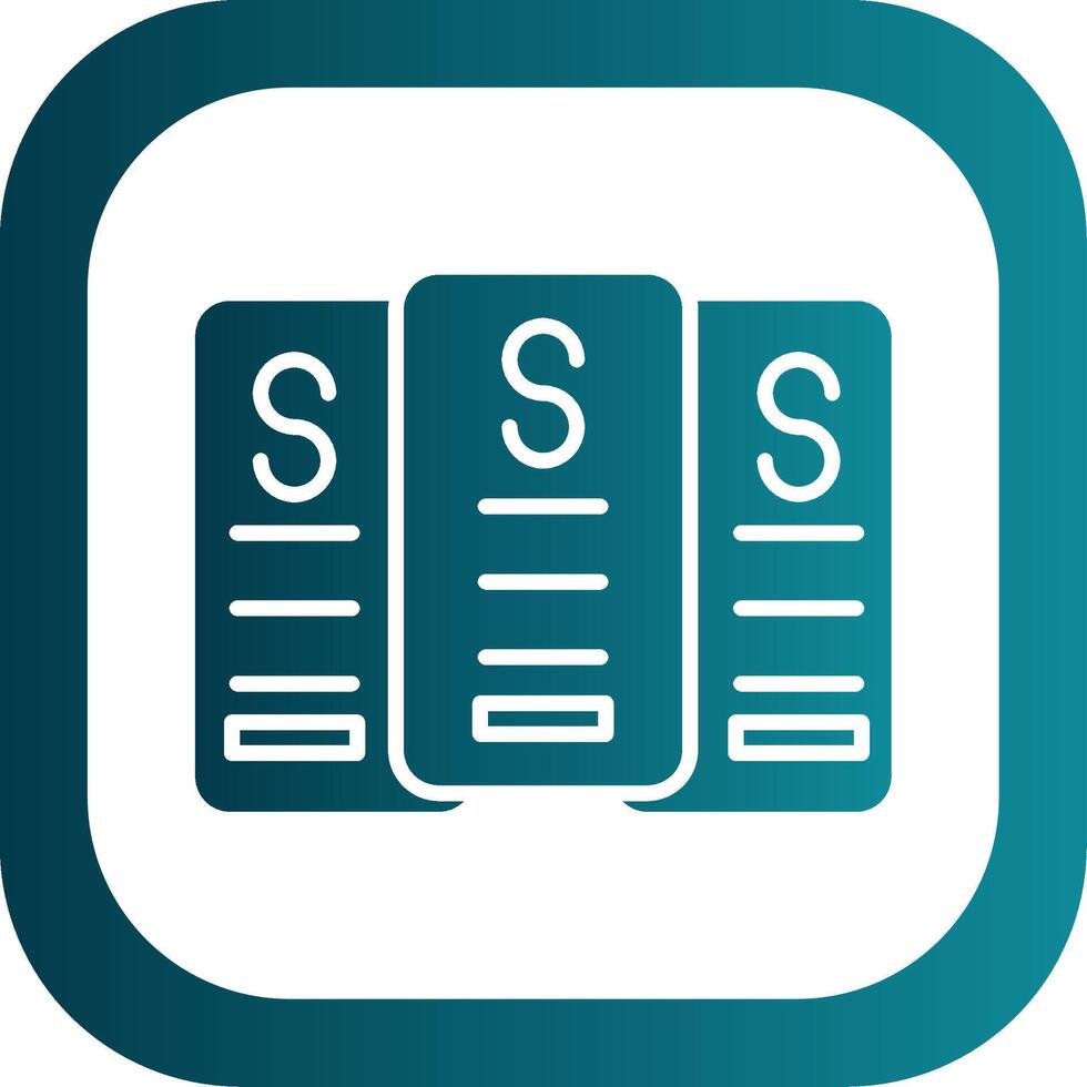 Subscription Glyph Gradient Corner Icon vector