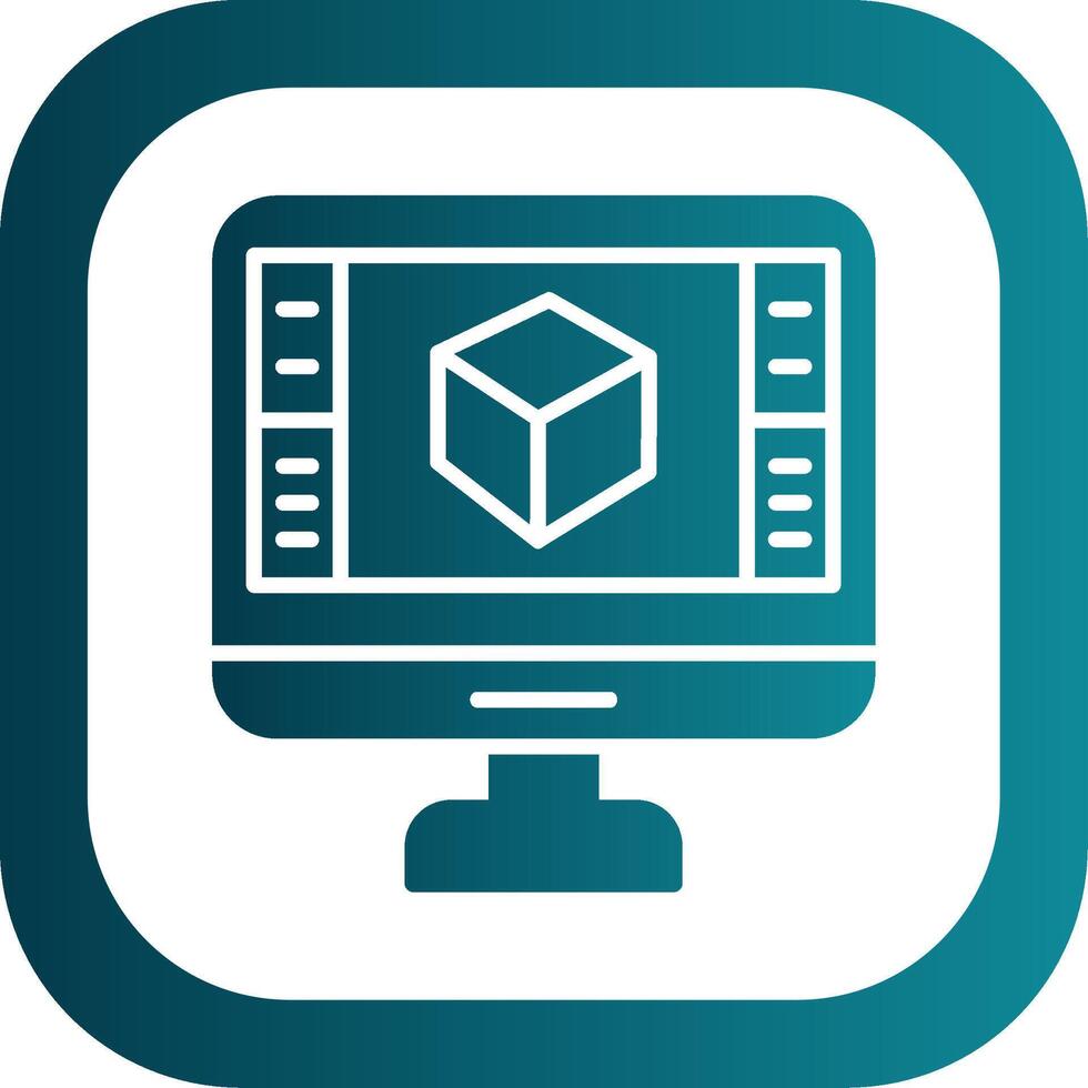 Product Design Glyph Gradient Corner Icon vector