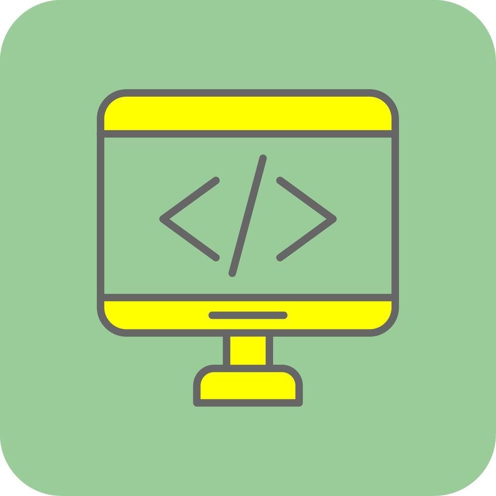 Code Glyph Gradient Corner Icon vector