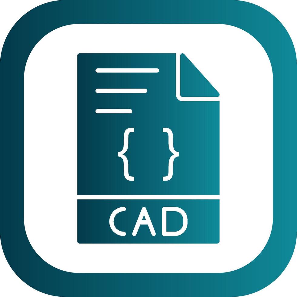 CAD Glyph Gradient Corner Icon vector