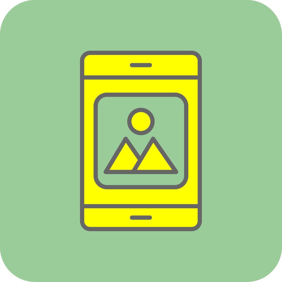 Mobile Application Glyph Gradient Corner Icon vector