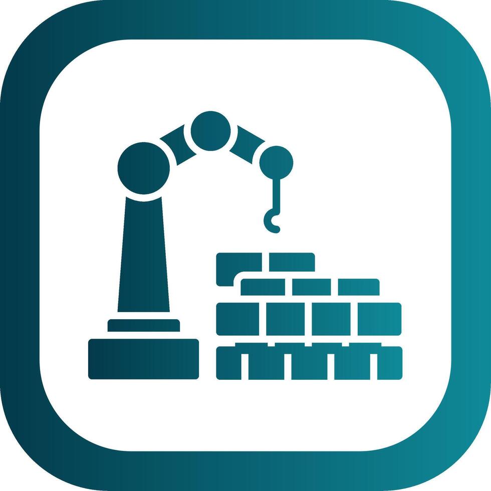 Wall Construction Glyph Gradient Corner Icon vector
