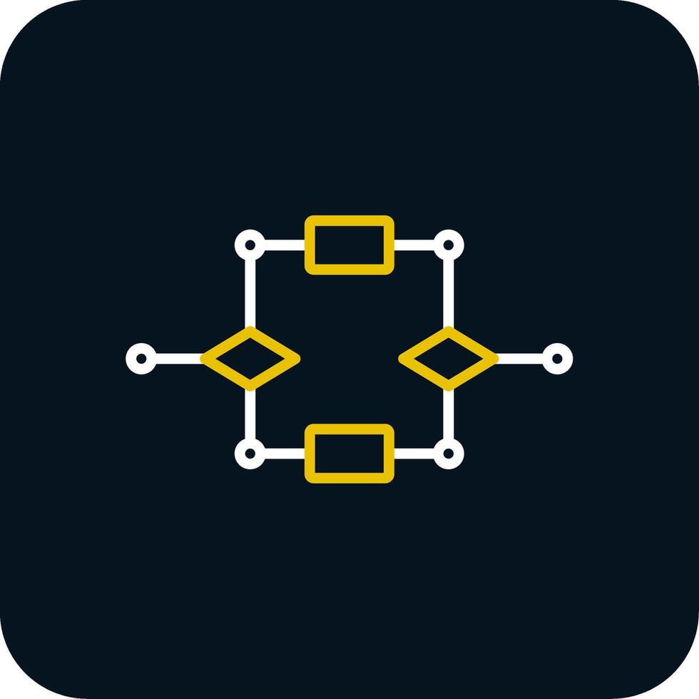 algoritmo línea rojo circulo icono vector