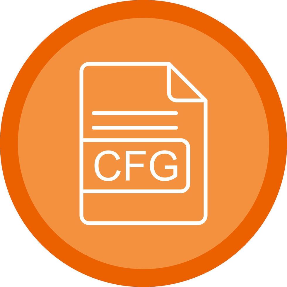 CFG File Format Line Multi Circle Icon vector