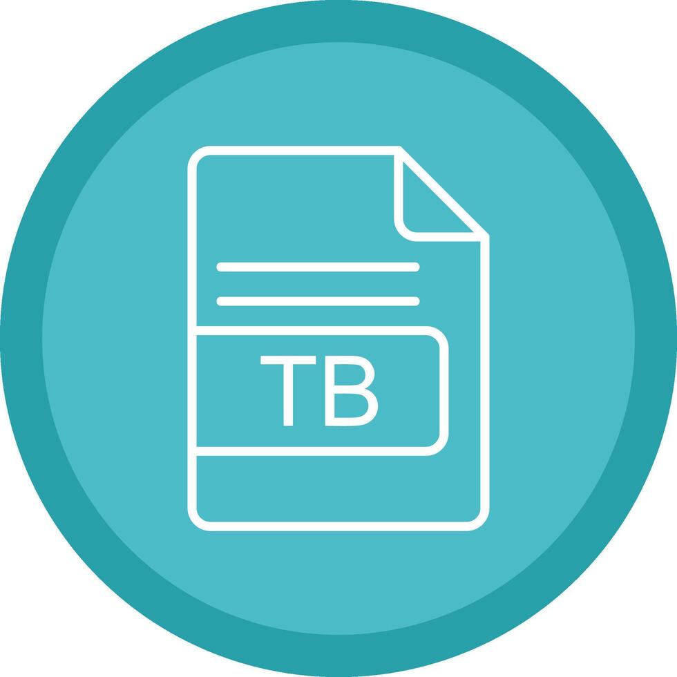 TB File Format Line Multi Circle Icon vector