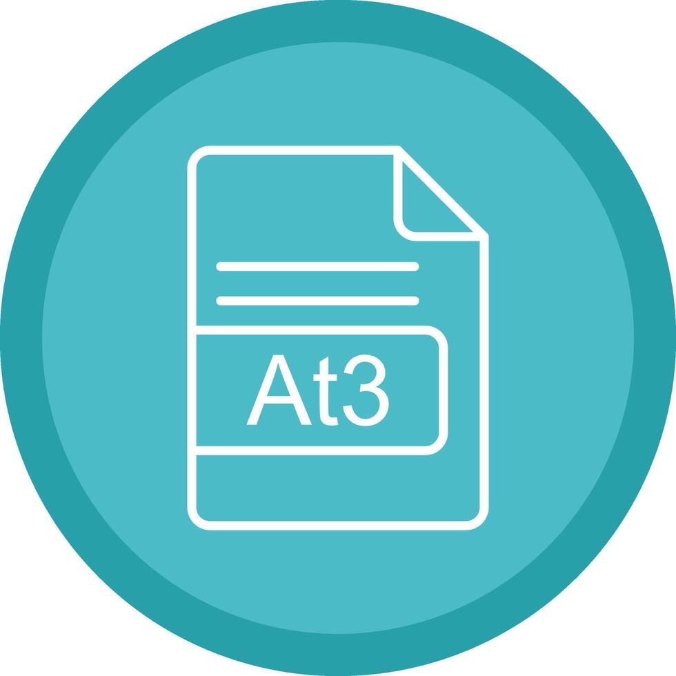 At3 File Format Line Multi Circle Icon vector