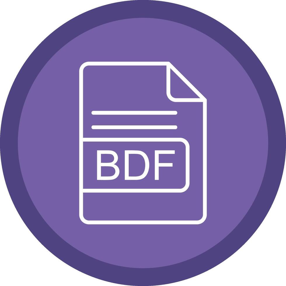 BDF File Format Line Multi Circle Icon vector