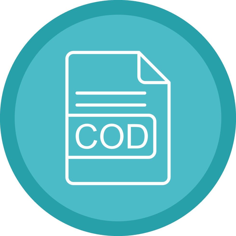 COD File Format Line Multi Circle Icon vector