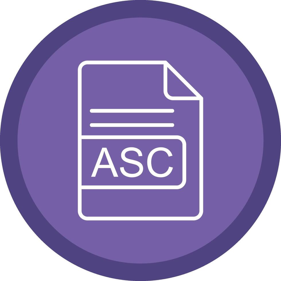 ASC File Format Line Multi Circle Icon vector
